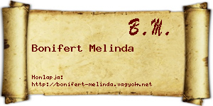 Bonifert Melinda névjegykártya